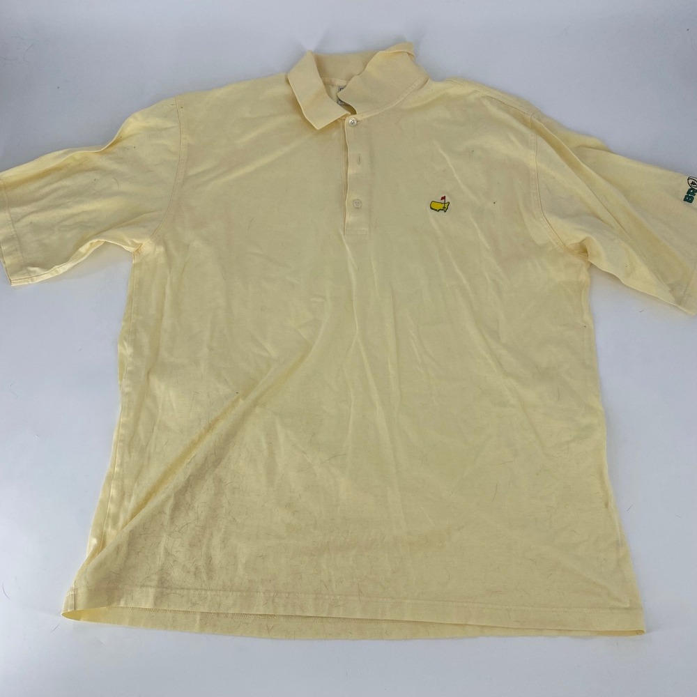 Augusta National Golf Shop Slazenger‎ Polo Shirt Mens XL Yellow Masters Embroid